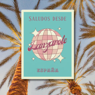 Lanzarote Espanha Retro Cartão Postal Antigo