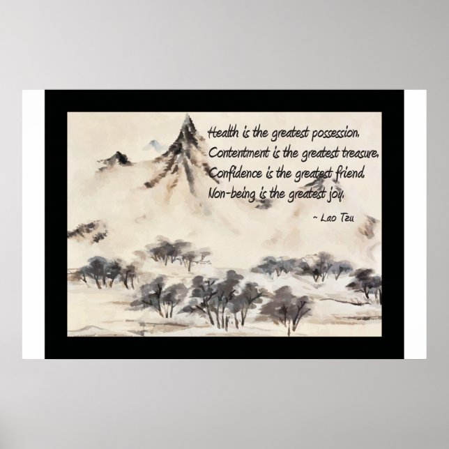 Lao Tzu Health Cote Poster (Frente)