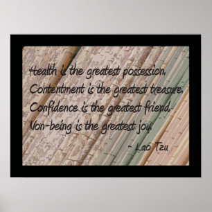 Lao Tzu Health Say Poster