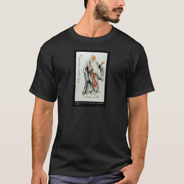 Lao Tzu Nature Nunca Apressa Dicas E Camisetas (Frente)