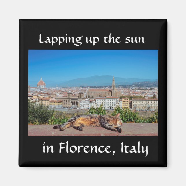 Lapando o sol em Florença, imã italiano (Frente)