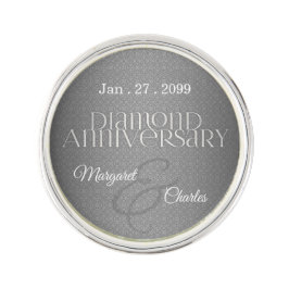 Lapelas 60º aniversário do Casamento Diamond