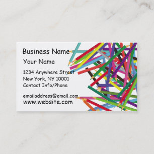 Lápis coloridos cartão de visita 2