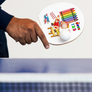 Lápis de Cores em Forma de Raquete de Ping Pong co