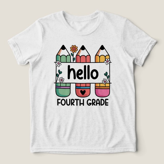Lápis de Ensino do 4º ano (Design frontal)