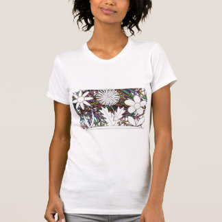 lápis de mulheres camisa de flores