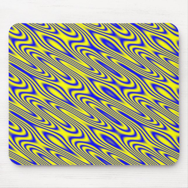 Lapis Lazuli Swirlies Abstrato Pattern Mousepad (Frente)