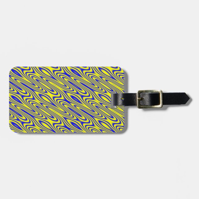 Lapis Lazuli Swirlies Abstrato Tag de Bagagem Pers (Frente Horizontal)