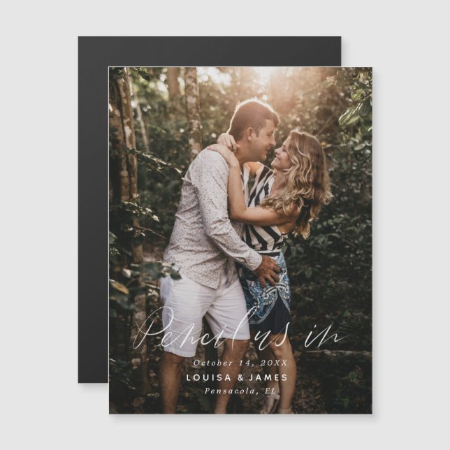 Lápis magnéticos ao salvar o Cartão com fotos de d (Frente/Verso)