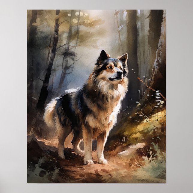 Lapphund Art Impressão (Frente)
