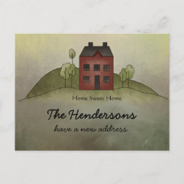 Lar Doce Lar Novo Cartão Postal de Endereço