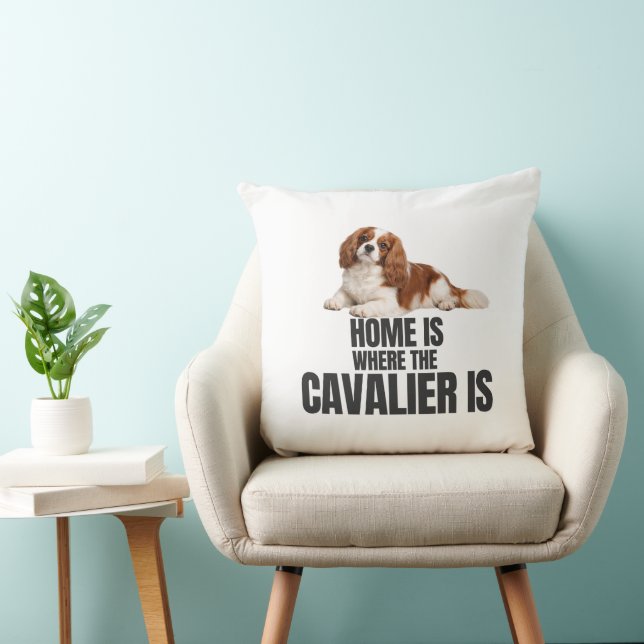 Lar é Onde Está o Cavalier Almofada Decorativa (Cadeira)