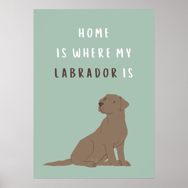Lar É Onde Meu Labrador Está Poster (Frente)