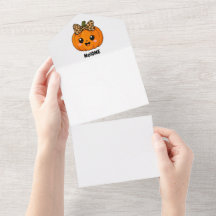 Laranja Bonito Pequena Abóbora Halloween Personali
