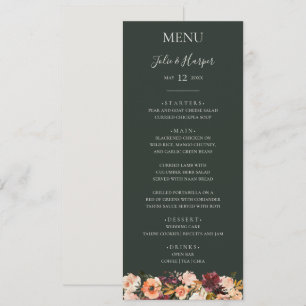 Laranja Borboleta Menu Janto Casamento Verde