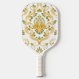 Laranja Branco e Sage Green Damask Floral