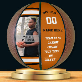 Laranja, Branco, FOTO Negra - Basquete Personaliza