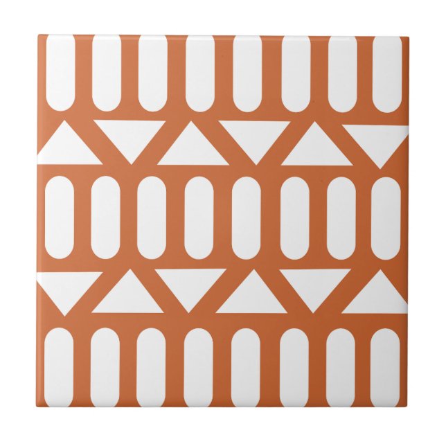Laranja Branco Moderno Geométrico (Frente)