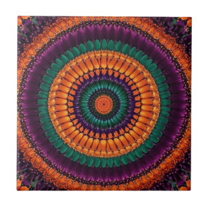 Laranja Circular vibrante, Teal, Roxo, Verde