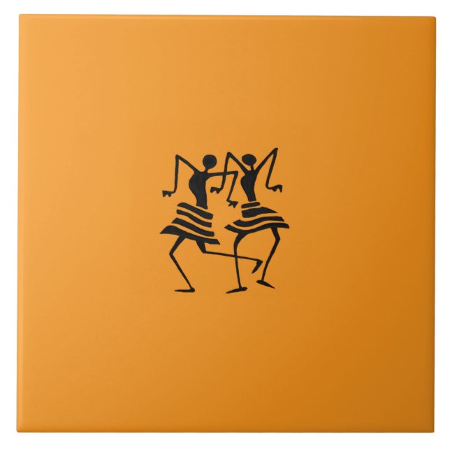 Laranja de dança de celebrações bonitas (Frente)