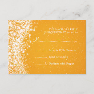 Laranja de Onda Esparcial RSVP de Casamento Elegan