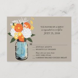 Laranja e Amarelo Citrus Bloom Mason Jar | RSVP