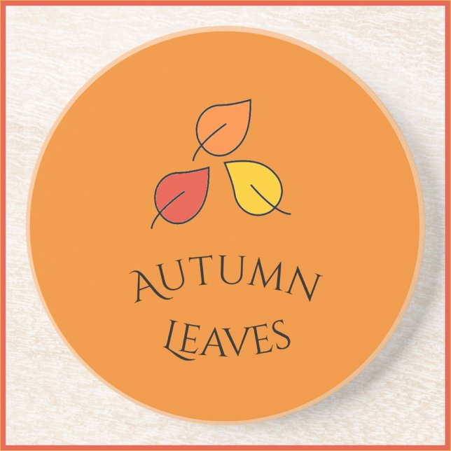 Laranja e Dourado outono deixa Porta copos Design (Criador carregado)