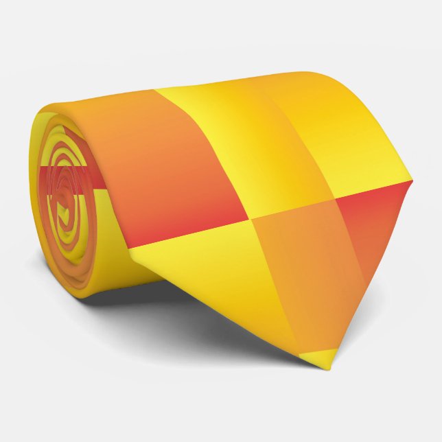 Laranja e gravata abstrata do amarelo (Rolled)