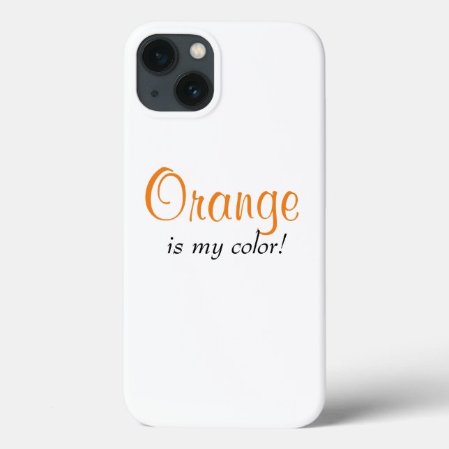 Laranja É Minha Cor Citação Fofa Feminina  (Verso)