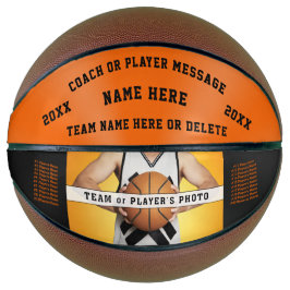 Laranja e Preto, Personalizado, Basquete de Fotogr