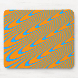 Laranja e redemoinho azul Mousepad