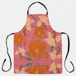 laranja e rosa floral
