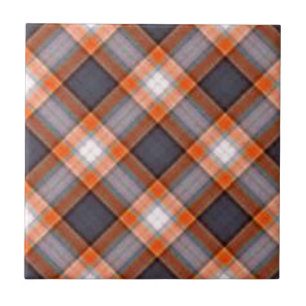 Laranja e xadrez dos azuis marinhos