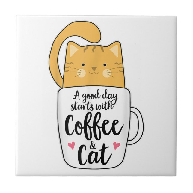 Laranja Engraçado Café Mug Cat Lover (Frente)