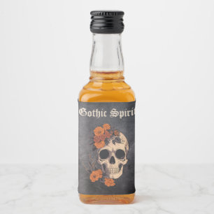 Laranja Floral Elegante Caveira Monograma Mini Cas