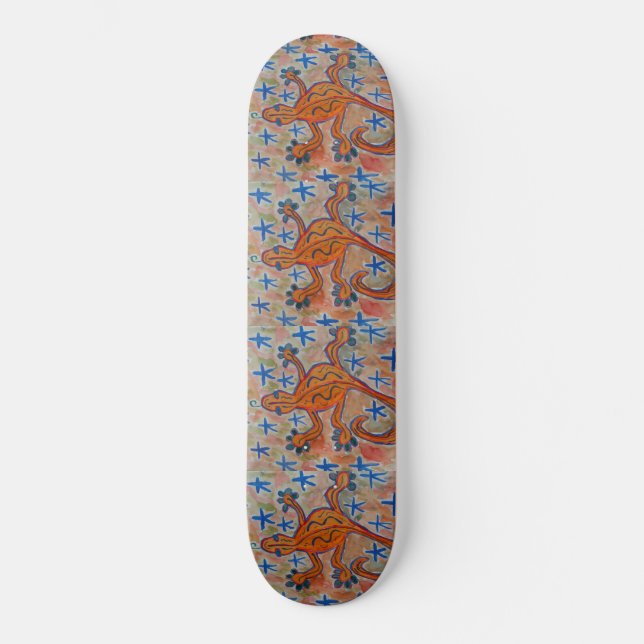 Laranja Gecko Skateboard (Frente)