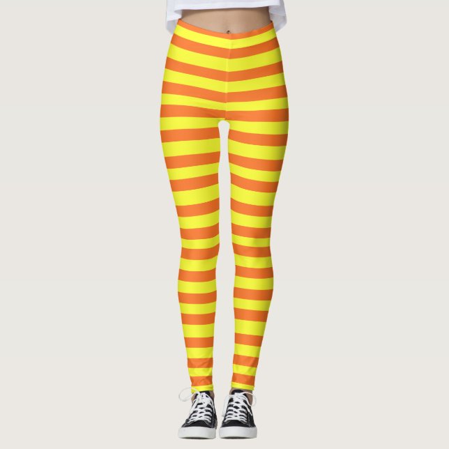 Laranja Halloween, Leggings Amarelas (Frente)