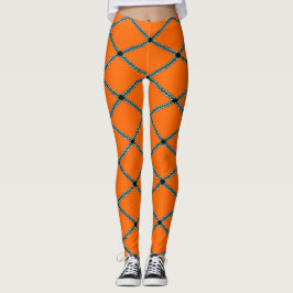 Laranja Halloween Leggings Argyle