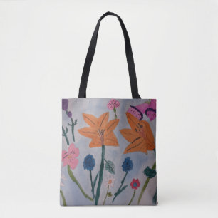 Laranja Lily Tote Bag