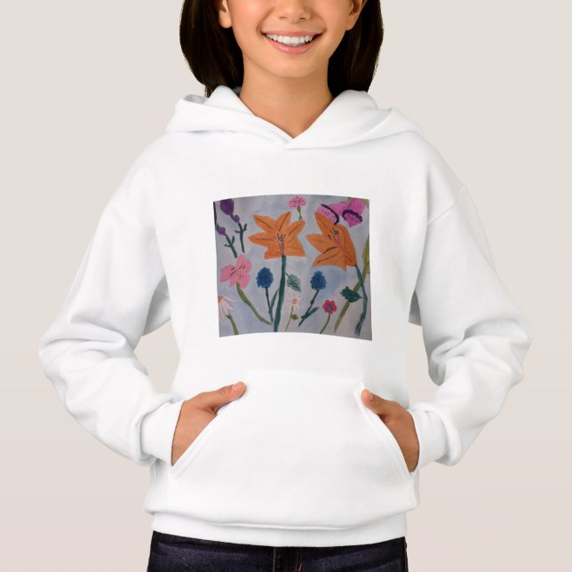 Laranja-lírios Hoodies (Frente)