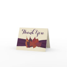 Laranja, Marfim, Roxo Cartão de Nota de Agradecime