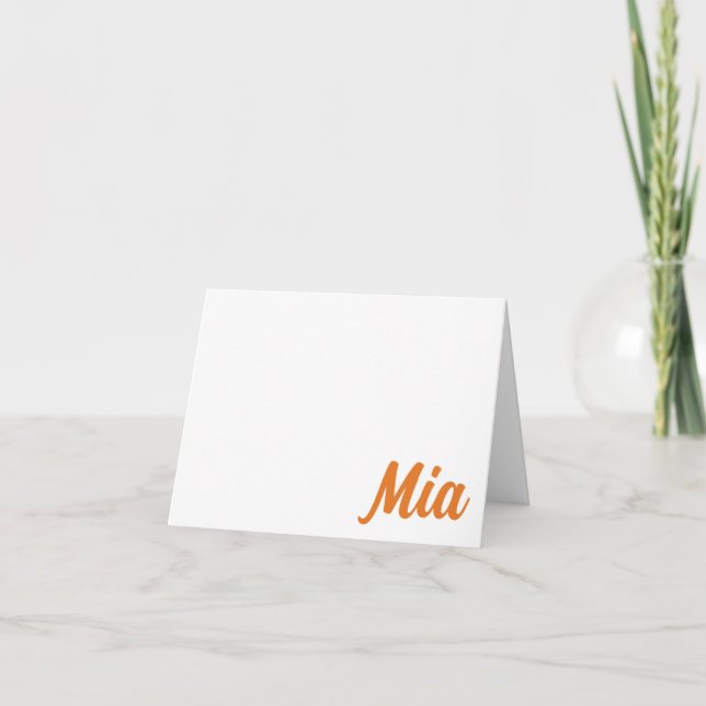 LARANJA, MARINHO Auburn, AL Cartão Personalizado (Frente)