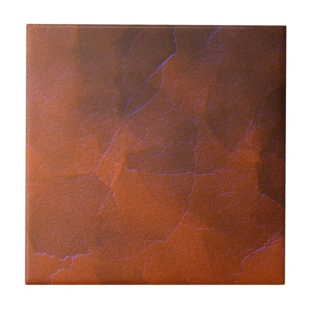 Laranja Marrom Azul Realces Rústicos Arte Abstrata (Frente)