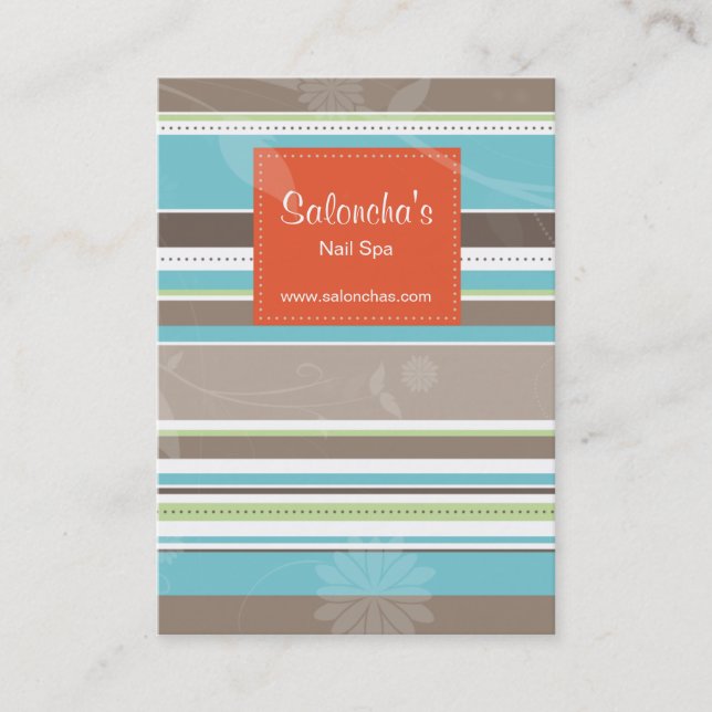 Laranja na moda do cartão de visita do salão de (Frente)