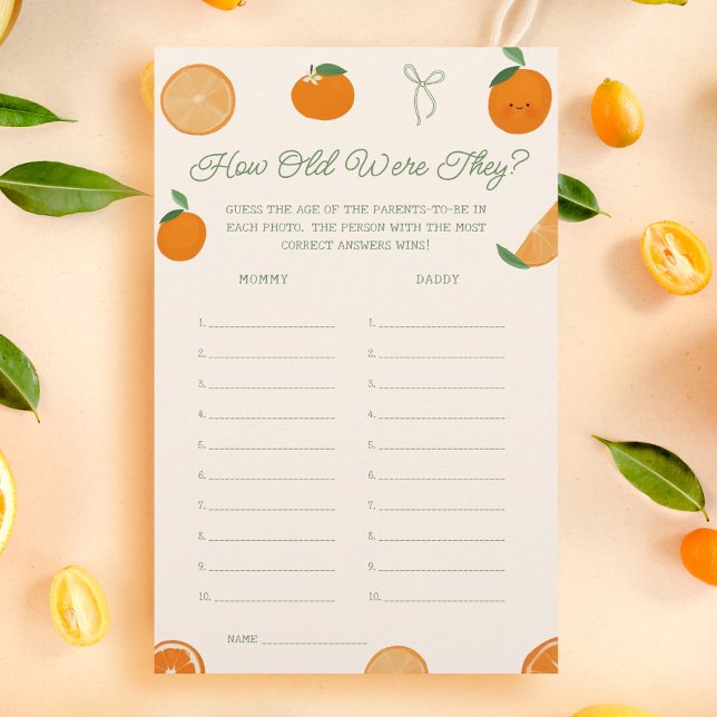 Laranja Pequeno Chá de fraldas Da Cidade Adivinha  (Criador carregado)