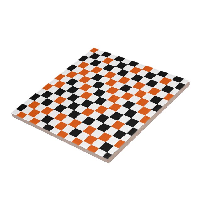 Laranja Preto e Branco Xadrez  (Lateral)