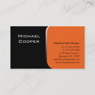 Laranja profissional do computador do cartão de