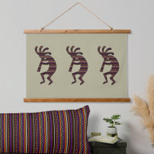 Laranja Púrpura Tan Preto Sudoeste Kokopelli