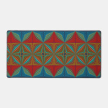 Laranja Queimada Bohemian Rust Teal Red Tribal Étn
