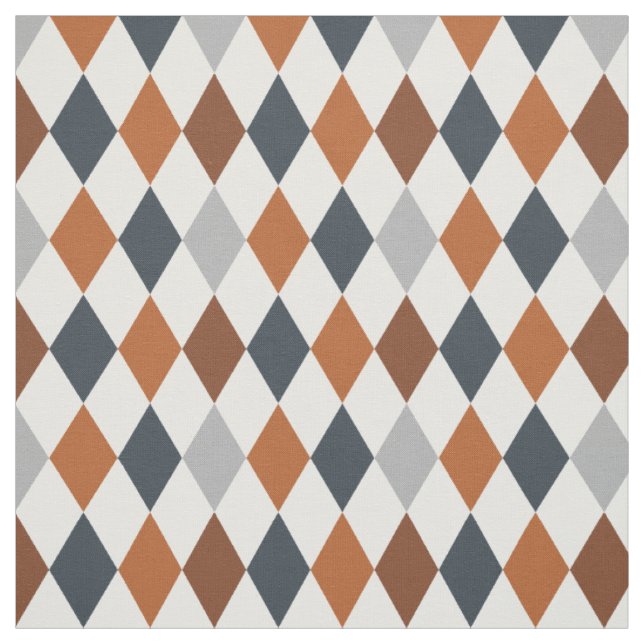Laranja queimada Longhorn e Cinza Argyle Tecido Pa (Modelo)